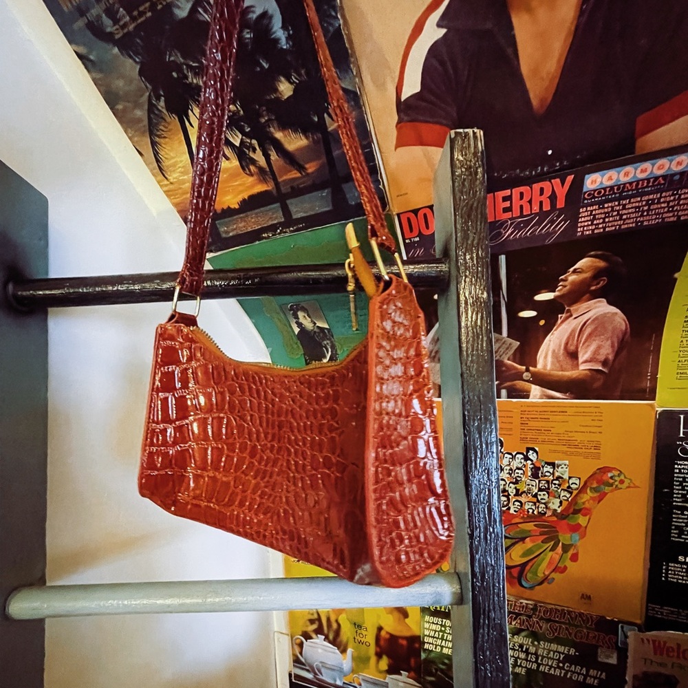 over the shoulder crocodile bag